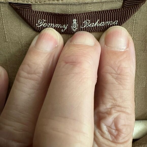 Tommy‎ Bahama Brown Embroidered RIDE EM COWBOYS Silk Shirt Poker Size Large - Picture 6 of 10